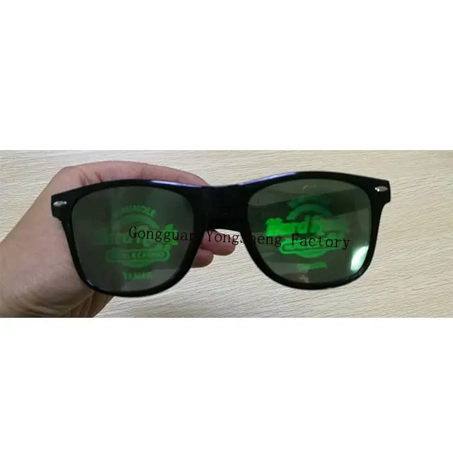 Alla moda cool guy 3D ologramma occhiali da sole etichetta 3D ologramma occhiali etichetta