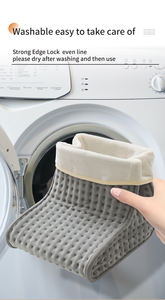 Masajeador de pies eléctrico de calentamiento rápido certificado Zapatos vibratorios con calentadores de pies lavables de tela suave Categoría de producto - Product Image 4