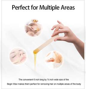 サイズ8.8cm、15cm、20cmのワックススティック、ワックス脱毛用アプリケーター、木製ワックススパチュラ、ボディ、顔、手、脱毛用スティックをカスタマイズ - Product Image 2