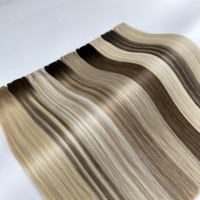 Extensions de cheveux Genius Weft de qualité salon, cheveux humains fins et invisibles, double épaisseur, 100% vierges Remy, cuticules alignées, sans perte de cheveux