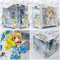 Cardcaptor Sakura Tasarım Desenli Özel Dikey MATX Kasa, Oyun Bilgisayarları için Çift Tam Yan Temperli Camlı