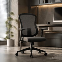 Chaise de bureau ergonomique en maille avec support lombaire réglable, accoudoirs pivotants et siège en mousse – Vente en gros de chaises de bureau informatiques