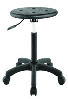 Excellente qualité de travail 360 pivotant confortable PU noir Protection ESD chaise de laboratoire d'hôpital