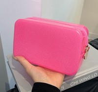 Trousse de Maquillage Carrée en PVC Ultra Portable et Simple, Boîte Organisateur de Voyage Tendance pour Femmes – Usage Quotidien