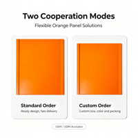 Panneau en plastique acrylique de couleur unie orange vif personnalisé pour la signalétique DIY, la protection et la décoration intérieure – En stock