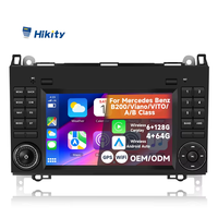 Hikity para Benz B200 Viano VITO Clase A W169 Clase B W245 6+128/4+64G Radio de Coche de 7'' con CarPlay Inalámbrico, Android Auto, GPS, WIFI/GPS