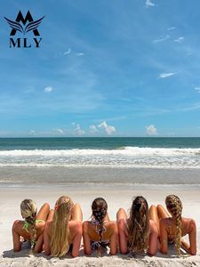 MLY Set Bikini gaya baru Oem pakaian renang & pakaian pantai kualitas tinggi baju renang cetak pakaian renang disesuaikan - Product Image 4