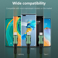 Nouveau câble USB 2.0 Type-C en nylon tressé 2.4A pour ordinateur et Android, charge rapide