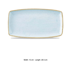 Plateau de service plat bleu œuf de canard 29,5 × 15 cm rectangulaire Churchill Stonecast Sdesop1 - Product Image 3