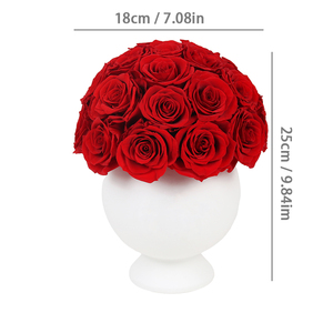 <span class=keywords><strong>Vaso</strong></span> <span class=keywords><strong>in</strong></span> Ceramica Personalizzato con Rose Rosse Preservate e Steli Veri per Natale, Ringraziamento, Capodanno e Altre Occasioni - Product Image 6