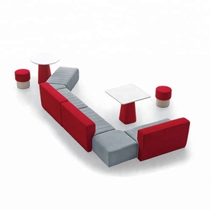 Ensembles de canapés en cuir synthétique pour salles de réunion, mobilier de réception, canapé de bureau à dossier haut - Product Image 4