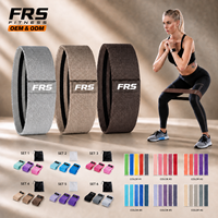 Set di Fasce Elastiche in Tessuto FRS con Logo Personalizzato per Palestra, Sport, Yoga, Esercizi, Fasce per Anca e Glutei