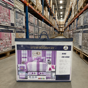 Juego de Ropa de Cama de Lujo con Estampado, 26 Piezas, Venta al Por Mayor Directo de Fábrica, Estilo Caribeño, Edredón con Cortinas, Envasado al Vacío - Product Image 1