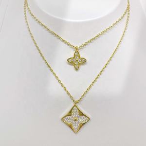 Precio de fábrica: Collar redondo de plata de ley 925 con dije de trébol esmaltado, estilo coreano, para mujer, ideal para el verano. - Product Image 3