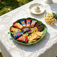 Assiette de Présentation Réutilisable en Forme de Feuille Style Américain, Design Personnalisable pour Mariages et Traiteurs