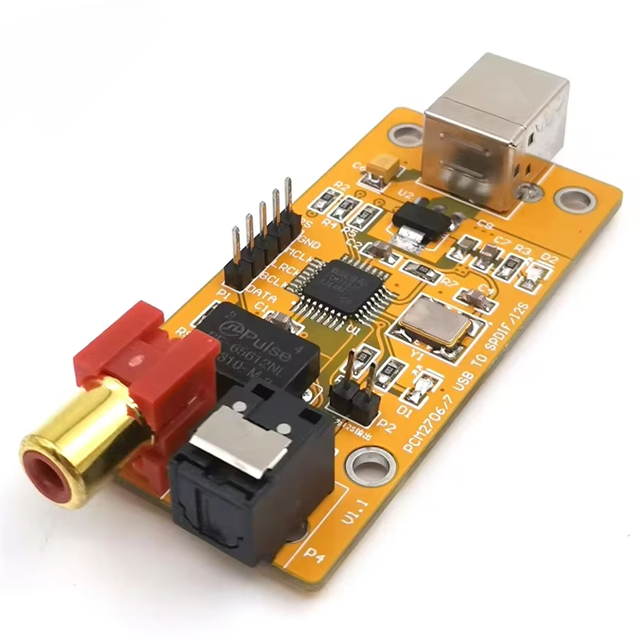 USB Sound Card, USB to Coaxial and Optical Fiber, I2S Decoding Chips PCM2707 and PCM2706
