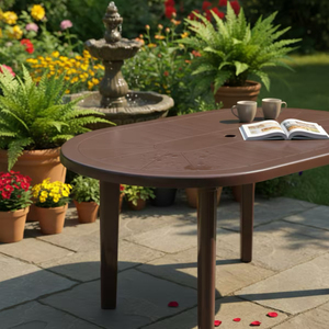 Mesa de Centro de Madera Compacta y Redonda, Diseño Moderno y Resistente, Acabado Natural para Sala de Estar u Oficina en Casa - Product Image 4