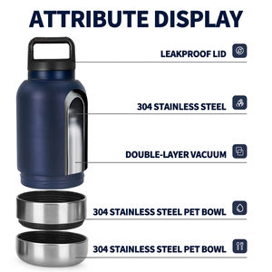 Botella de <span class=keywords><strong>Agua</strong></span> de Viaje Wevi de Acero Inoxidable, <span class=keywords><strong>Bebedero</strong></span> para Mascotas, Comedero para Gatos con Logotipo Personalizado, para Viajes al Aire Libre, Campamentos y Senderismo - Product Image 5