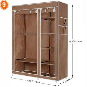 QIDA Large Cloth <strong>Wardrobe</strong> Cabinet Fabric Portable <strong>Canvas</strong> Modern Bedroom Sliding Closet <strong>Wardrobe</strong> - Product Image 4