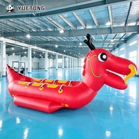 Bateau Dragon Gonflable Propulsé par l'Eau, Bateau à Moteur Nautique, Bateau Banane, Poisson Volant Aquatique, Capacité 500kg, Plus de 10 Passagers, Usage Commercial/Resort