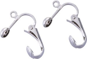 Convertidor de pendientes de clip Bememo con anilla de fácil apertura para hacer pendientes DIY y convertir cualquier arete o pendiente perforado en un clip plateado. - Product Image 3