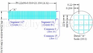 0.84 inch <span class=keywords><strong>96x16</strong></span> ssd1306 14pin Trắng thông minh ban nhạc nhỏ I2C mỏng <span class=keywords><strong>OLED</strong></span> hiển thị dải màn hình - Product Image 2