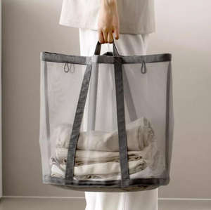 Panier à linge en nylon robuste avec poignées solides, pliable, pour salle de bain - Product Image 2