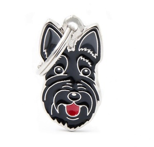 Nouveauté, pendentif en métal avec logo imprimé de forme personnalisée pour chien (<span class=keywords><strong>Scottish</strong></span> <span class=keywords><strong>Terrier</strong></span>), breloques pour chien en cadeau, collier, bracelet et porte-clés - Product Image 1