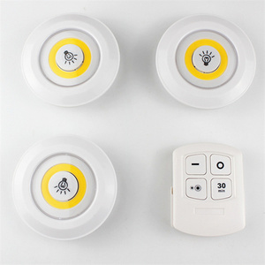 Led Night Light Remote Control Round COB Wall <strong>Lamp</strong> Lighting <strong>Energy</strong> <strong>Saving</strong> Cabinet Light by AAA Battery for Closet Bedroom - Product Image 6