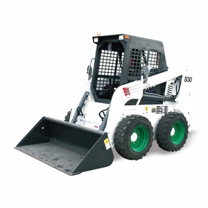 Minicargadora diésel con ruedas, color blanco, modelo 830, radio de giro corto, para uso en obras de construcción - Product Image 1
