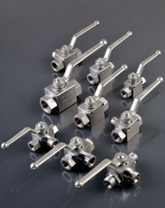 Válvula de Bola Hidráulica de Alta Presión Khb y KHB3K 500 Bar, Acero al Carbono, Acero Inoxidable, Recubrimiento de Zinc Blanco - Product Image 2