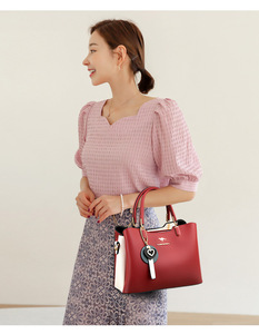 Nuevo Bolso de Mano de Cuero PU Repujado para Mujer, Bolsos de Gran Capacidad, Bolsos de Hombro Casuales, Bolsos Tote Sólidos - Product Image 2