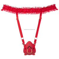 Vibrateur culotte personnalisable avec télécommande, ensemble de 3 pièces, porte-jarretelles en dentelle, jouets féminins, vente en gros de culottes vibrantes pour femmes
