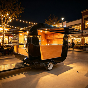 Retro Waffle Truck DOT Soda Cart Stylish Sandwich Food Trailer - Product Image 2