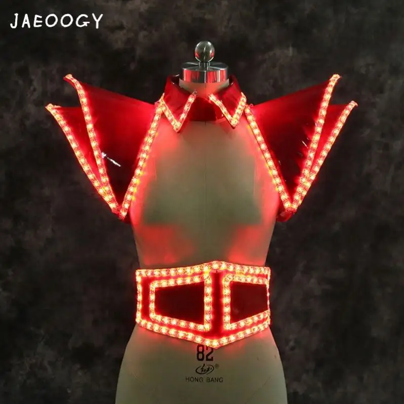 Bar nightclub performance women's clothing wholesale stage performance luminous LED flashing clothing laser fluorescent