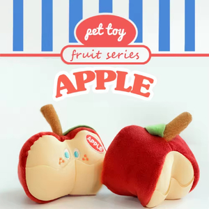 Jouets à mâcher pour animaux de compagnie Kinghon, style coréen, en peluche créative de haute qualité, fruits populaires, pomme cachant de la nourriture, best-seller, 11x8cm, vente en gros - Product Image 4