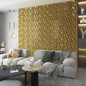 3D <span class=keywords><strong>Panel</strong></span> tường jtl PVC trang trí KTV nền vàng màu 11.8*11.8*0.5inch - Product Image 3