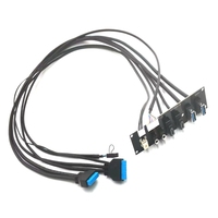 Salida de venta directa de fábrica PC placa base USB33.0 y tipo C hembra HD AUDIO Jack computadora PC caja panel frontal cable