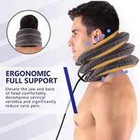 Oreiller cervical orthopédique FSPG de haute qualité, gonflable, pliable, réglable, pour soulager la douleur et la traction cervicale