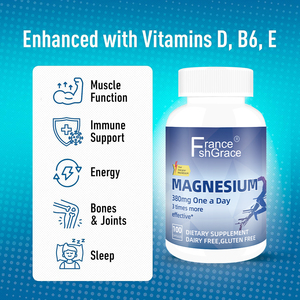 Suplementos de Magnesio Personalizados de 380 mg para Hombres y Mujeres, Apoyo para la Salud Muscular, Ósea y Nerviosa, Cápsulas Dietéticas de Magnesio - Product Image 5