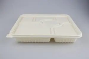 Newest Hot Sale Cornstarch Lunch Box Food Grade Take Out Paper Packaging Food Box Environmentally Friendly Meal Box