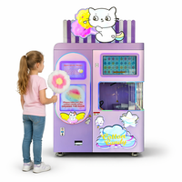 Machine distributrice automatique intelligente de barbe à papa avec lecteur de carte pour un commerce de détail autonome à retour sur investissement élevé