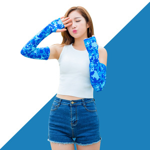 Cycling Arm Sleeves Unisex Anti-Uv Protection Outdoor Sports Camouflage Pattern Fingerless Design - Product Image 3