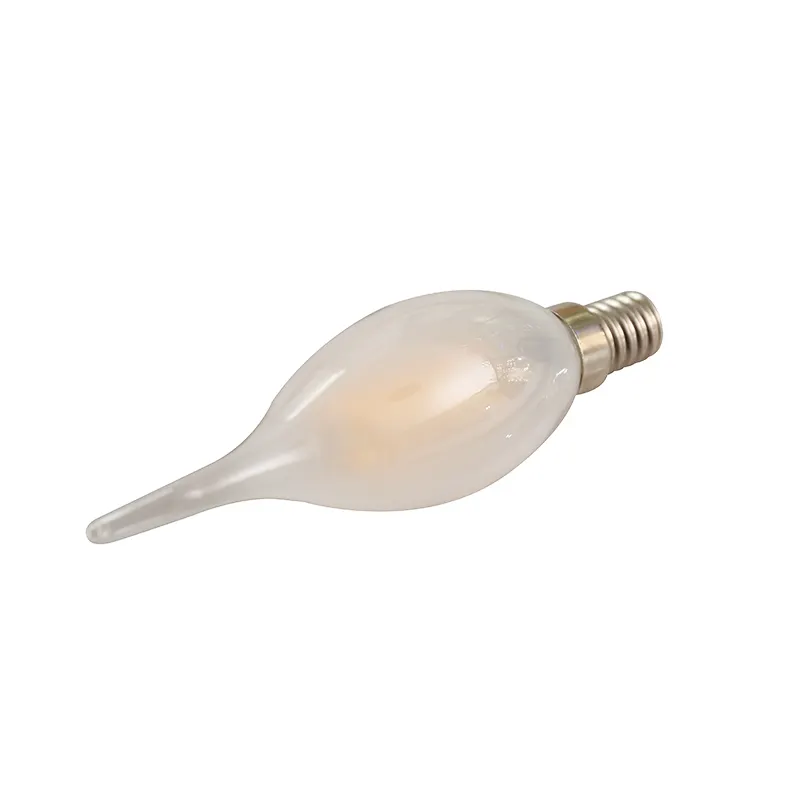 E14 E27 Candle Bulbs C35L Frosted Glass Flame Shape Bent Tip Candelabra Light Bulb Filament Led Equivalent Light Bulb