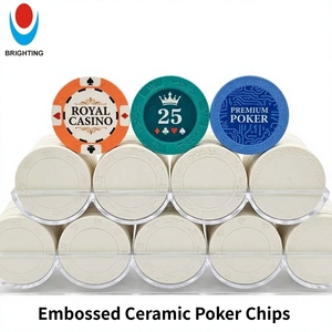 Jetons <span class=keywords><strong>de</strong></span> <span class=keywords><strong>poker</strong></span> en céramique personnalisés 39 mm 43 mm, motifs en relief, impression UV <span class=keywords><strong>de</strong></span> tout design, durables, idéaux pour les casinos, les clubs et le jeu à domicile - Product Image 1