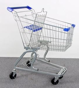 Chariots de courses à double couche pour supermarchés, commerce extérieur, pour acheter des légumes, structure en maille de tissu - Product Image 1