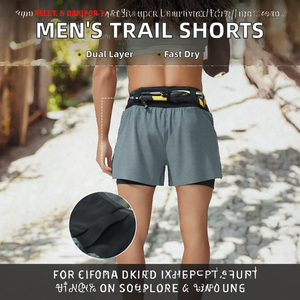 Shorts de sport pour hommes - Écologiques, séchage rapide, respirants, avec cordon de serrage à la taille - Idéal pour la course à pied, le marathon, le fitness et le basketball - Product Image 2