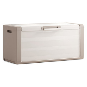 Coffre en résine modèle GULLIVER 118x48 cm H. 55 cm, couleur sable et beige - Product Image 1