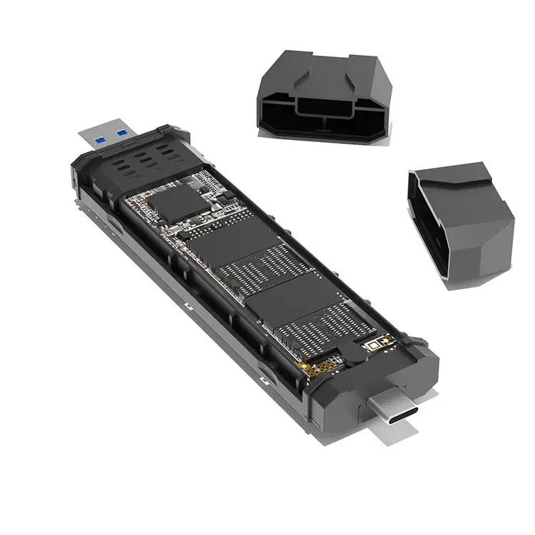 High Speed M2 Nvme To SATA Adapter Hard Disk Case Type-C 3.1 External Storage Hard Drive SSD Enclosure Case