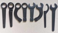 Clé à douille à chocs robuste, clé à douille à percussion, clé à douille à anneau ouvert, outils à main métriques noirs de qualité industrielle, OEM